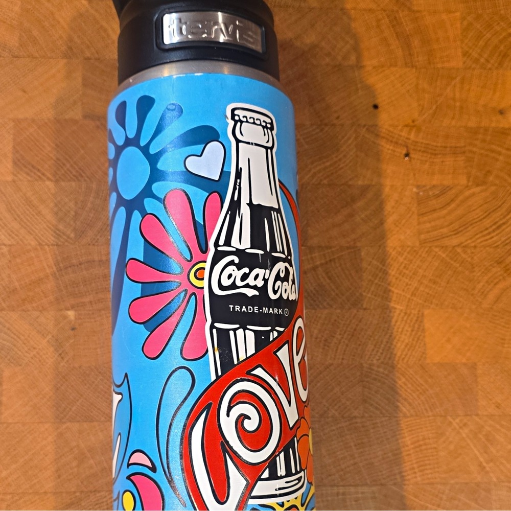 Coca-Cola 1971 Unity Collection Blue Advertising Tumbler Soda Theme